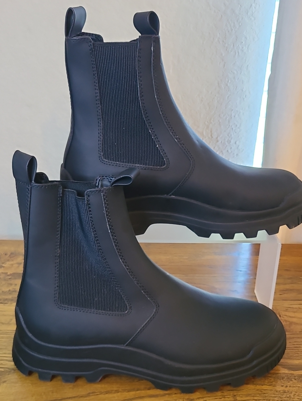 Zara Black Chukka Lug Boots